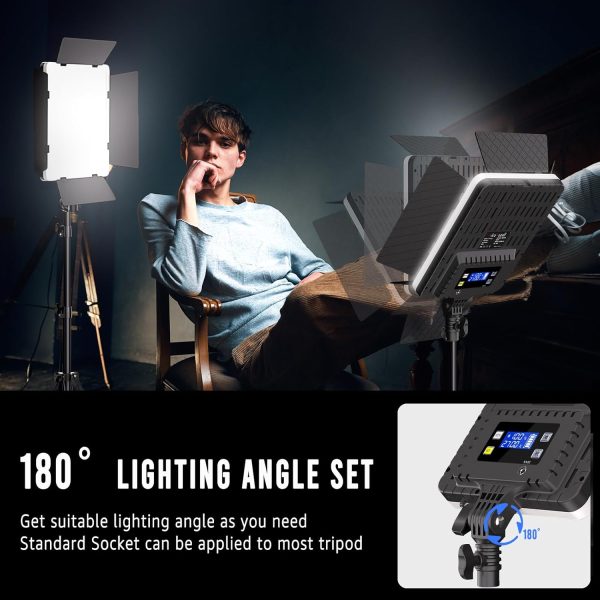 2-Pack Photography Lighting Kit, 36W Bi-Color Studio Lights 2700-6500K CRI 95+, Dimmable LED Video Light Kit with Remote Control & 72” Tripod Stand, Lighting for Video Recording/Photography - Image 4
