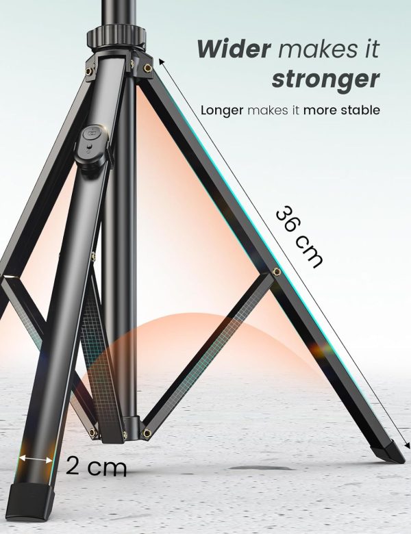 71'' Phone Tripod & Selfie Stick, Tripod for iPhone with Detachable Remote, Portable Phone Tripod Stand for Video Recording, Travel Tripod for Cell Phone, Compatible with Smartphones, DSLR - Image 3