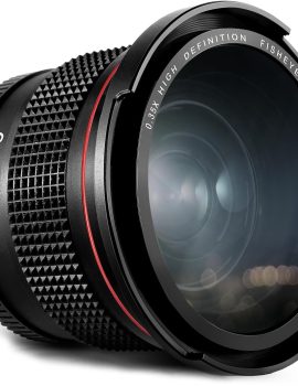 Altura Photo 58MM 0.35x Fisheye Wide Angle Lens (w/Macro Portion) for DSLR Cameras EOS Rebel 70D 77D 80D 90D T8i T7 T7i T6i T6s T6 T5i T5 T4i T3i T100 SL1 SL2 SL3
