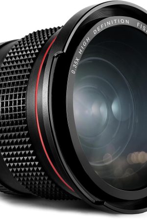 Altura Photo 58MM 0.35x Fisheye Wide Angle Lens (w/Macro Portion) for DSLR Cameras EOS Rebel 70D 77D 80D 90D T8i T7 T7i T6i T6s T6 T5i T5 T4i T3i T100 SL1 SL2 SL3