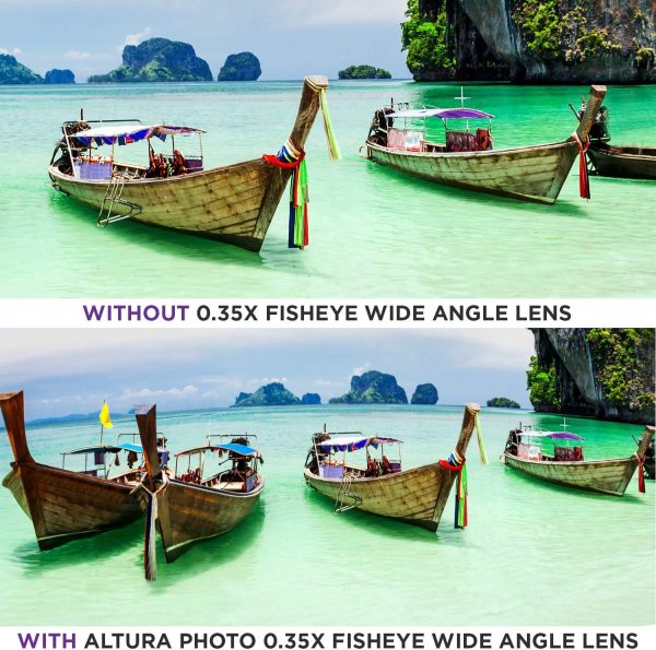 Altura Photo 58MM 0.35x Fisheye Wide Angle Lens (w/Macro Portion) for DSLR Cameras EOS Rebel 70D 77D 80D 90D T8i T7 T7i T6i T6s T6 T5i T5 T4i T3i T100 SL1 SL2 SL3 - Image 5