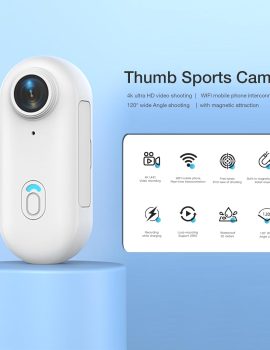 H8 64GB 4K Thumb Action Camera, Mini Body Cameras, Wearable Pocket Vlogging Camera, Multiple Accessory Mount Anywhere Small Portable Hands-Free Helmet Cam for Work, Cycling, Travel, Pet Walking