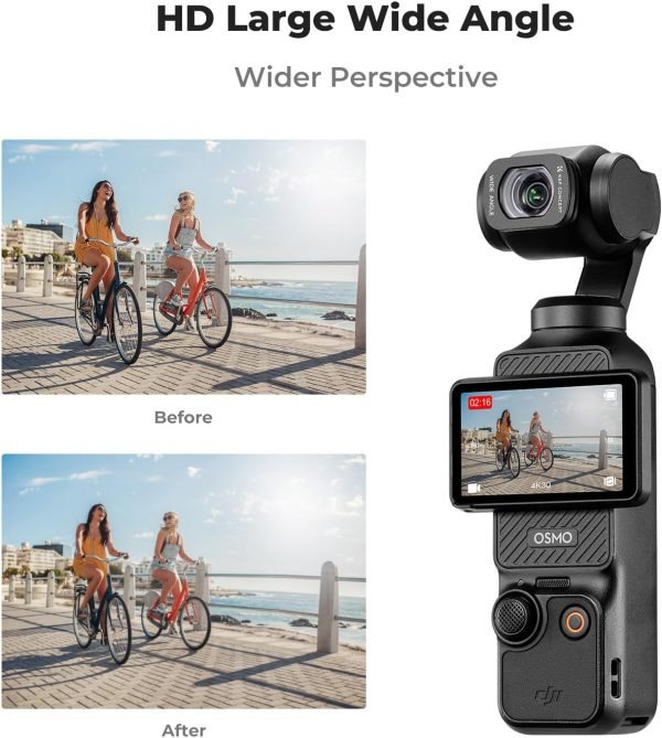 K&F Concept Wide-Angle Lens Compatible with DJI Osmo Pocket 3, Magnetic Attach/Multi-Coated/Optical Glass - Image 4