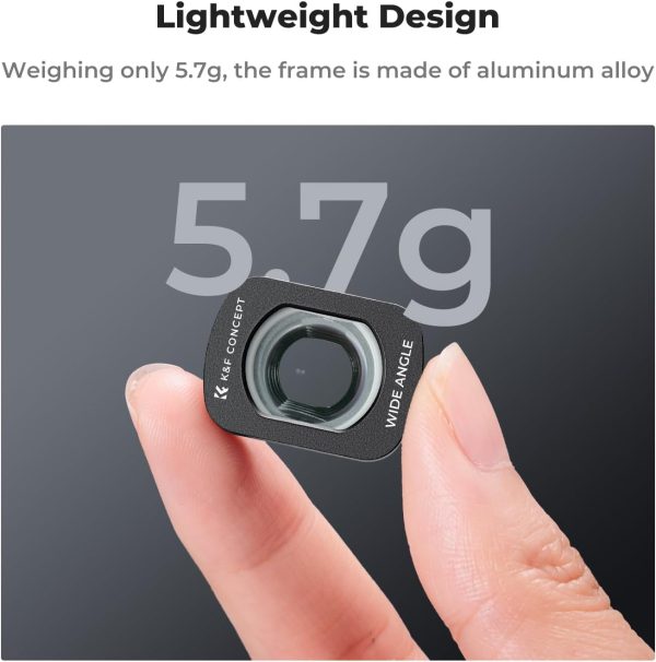 K&F Concept Wide-Angle Lens Compatible with DJI Osmo Pocket 3, Magnetic Attach/Multi-Coated/Optical Glass - Image 6