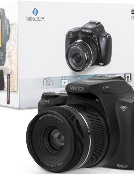 Minolta 64 Mega Pixels Auto Focus Digital Camera with 10x Optical Zoom, 4K Ultra HD Video and Macro Shooting